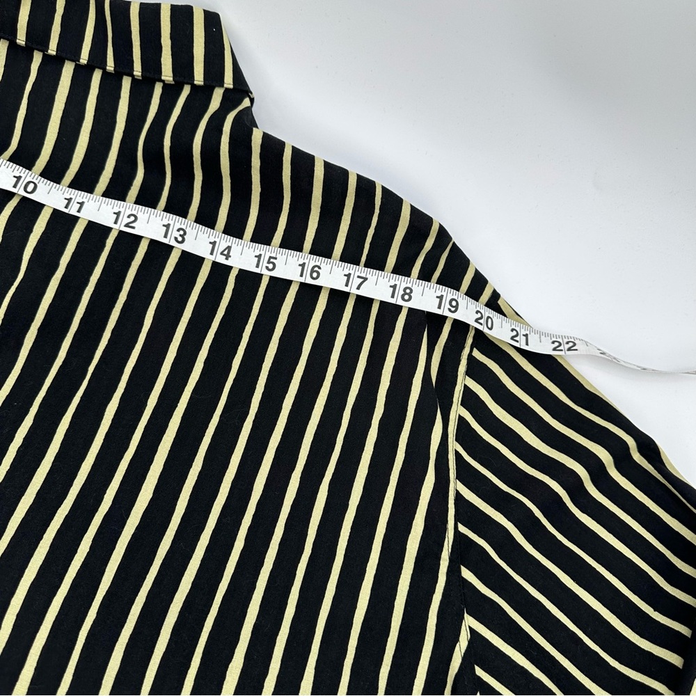 Marimekko Black and Cream Striped Button Down Shirt - Picture 13 of 16